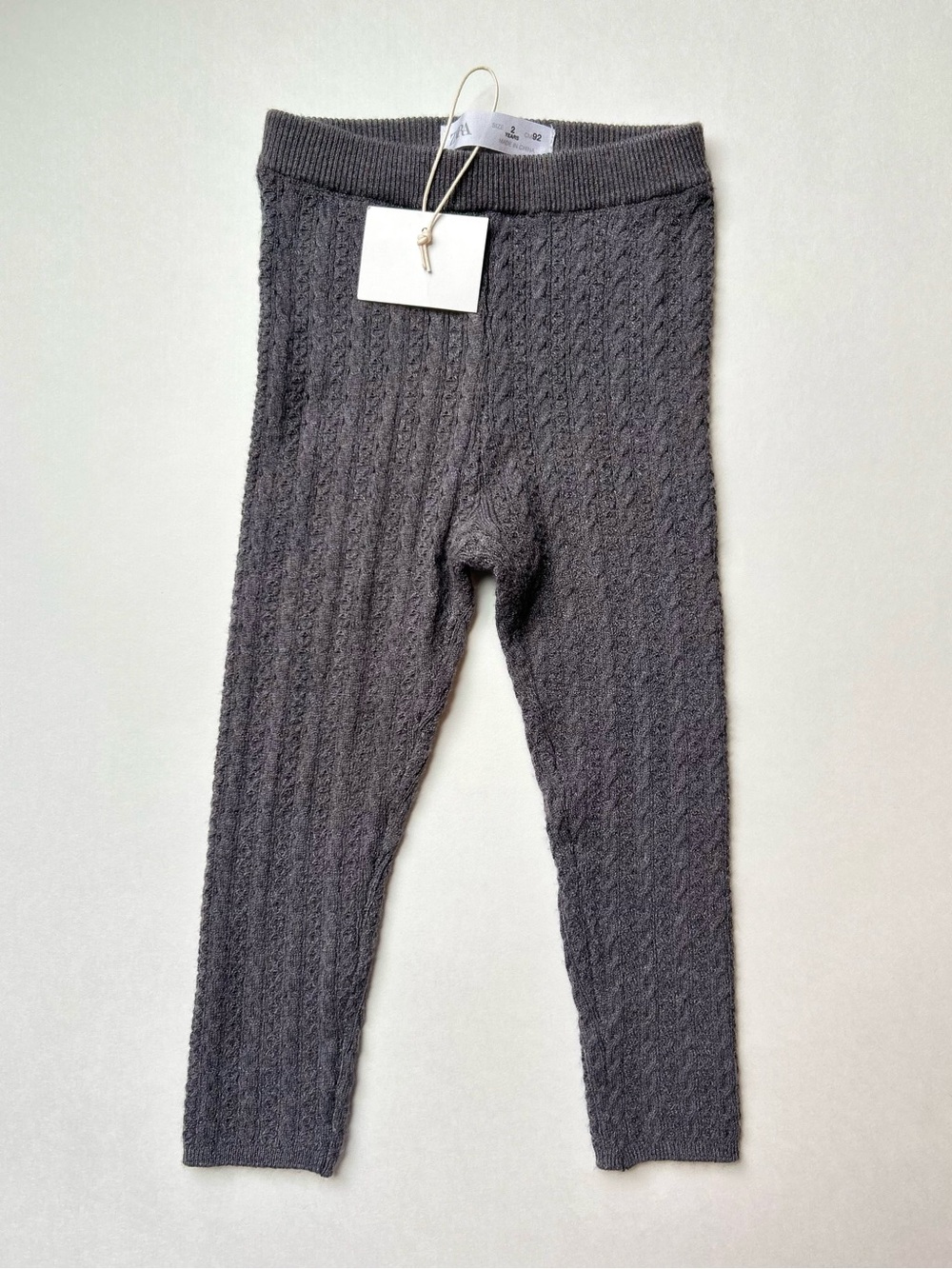 Zara Kids Textured Leggings - Dark Gray